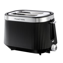 Russell Hobbs 26760 Brontë 2-Slice Toaster Zwart — Mat Gegroefd Design