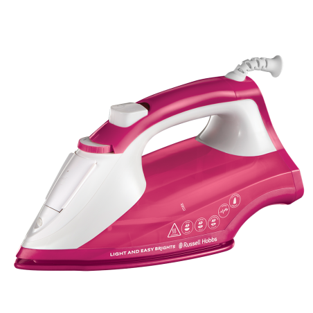 Russell Hobbs 26480 Light and Easy Brights Berry Steam Iron - 2400W Ceramic Soleplate