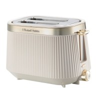 Russell Hobbs 26761 Brontë 2-Tostadora Slice Stone — Diseño con Acentos Dorados Cálidos