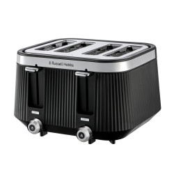 Russell Hobbs 26770 Brontë 4-Skivebrødrister Sort — Bred Slids Mat Design