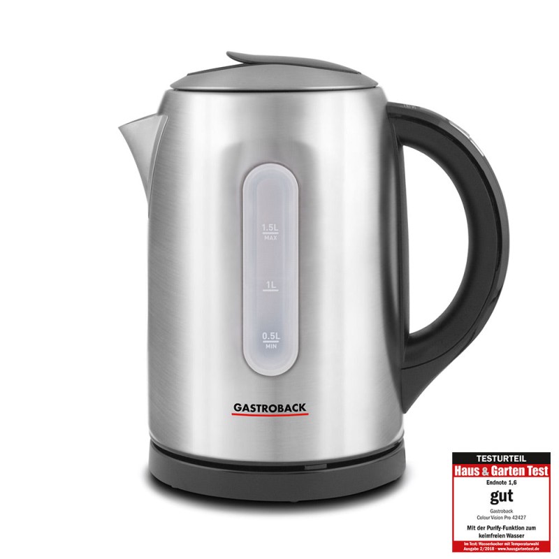 Gastroback 62427 Water Kettle Colour Vision Pro – 4-Temp-farvekodet indikator