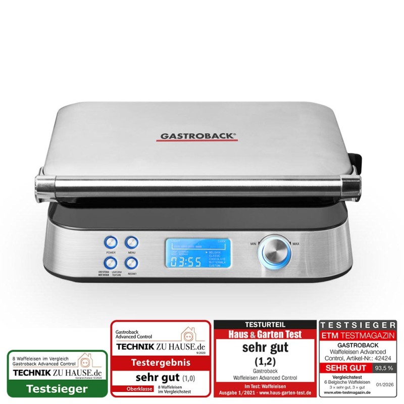 Gastroback 62424 Wafelijzer Advanced Control – Belgische wafelijzer met instelbare bruining