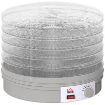 HOMCOM 5-Tier Food Dehydrator | 245W, Adjustable Temp — Grey