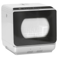HOMCOM Table Top Dishwasher with Built-in 6L Water Tank, Mini Countert
