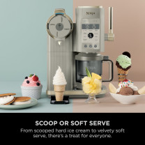 Ninja CREAMi Scoop & Swirl 13-i-1 Ismaskine & Soft Serve-maskine NC701UKSTGD – Stone Gold