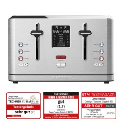 Gastroback 62396 Design Toaster Digital 4-Slice – 7 Brune-programmer med grovbrød- og croissant-forhåndsinnstillinger
