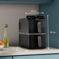 Philips 4000 Series 10L Stacked Dual Basket Airfryer NA460/09