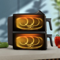 Philips 4000 Series 10L Stacked Dual Basket Airfryer NA460/09