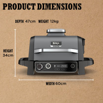 Ninja Woodfire Electric BBQ Grill & Smoker OG701UK