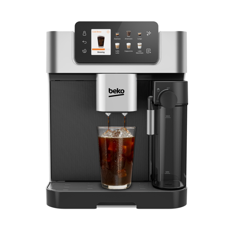 Beko CEG7348X CaffeExperto — 18 Drinks, Wi-Fi, TFT Screen | Bean to Cup | Tiny Lux