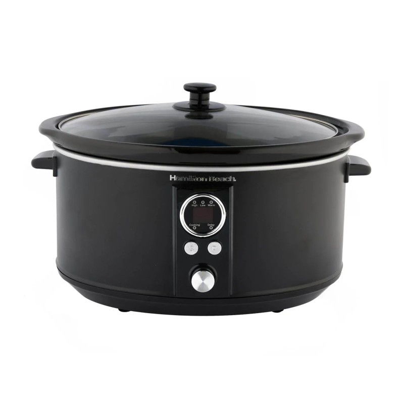 Hamilton Beach Digital 6.5L Oval Slow Cooker – Black