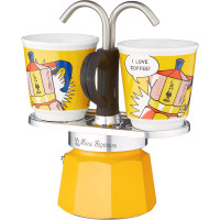 Bialetti - Mini Express Lichtenstein: Set de Moka incluye Cafetera