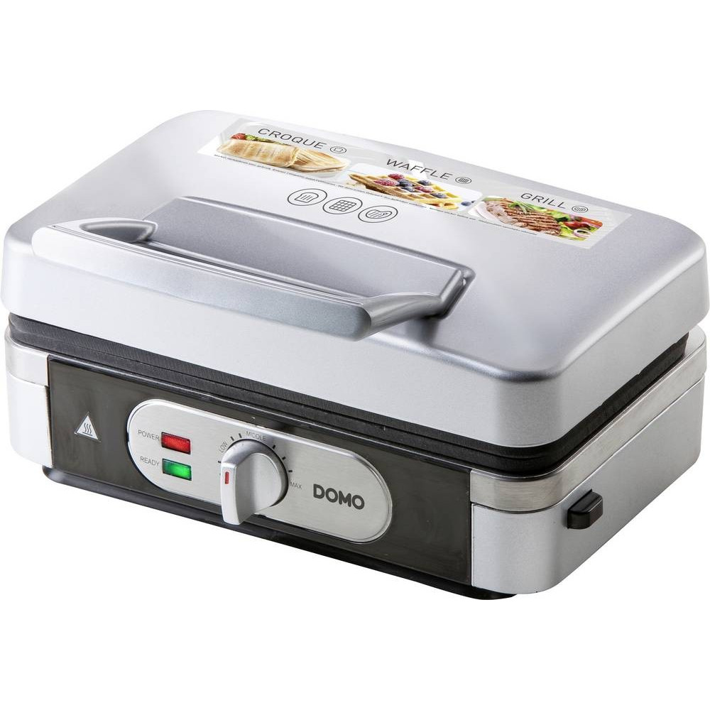 Domo DO9136C piastra per sandwich 1000 Nero, Argento