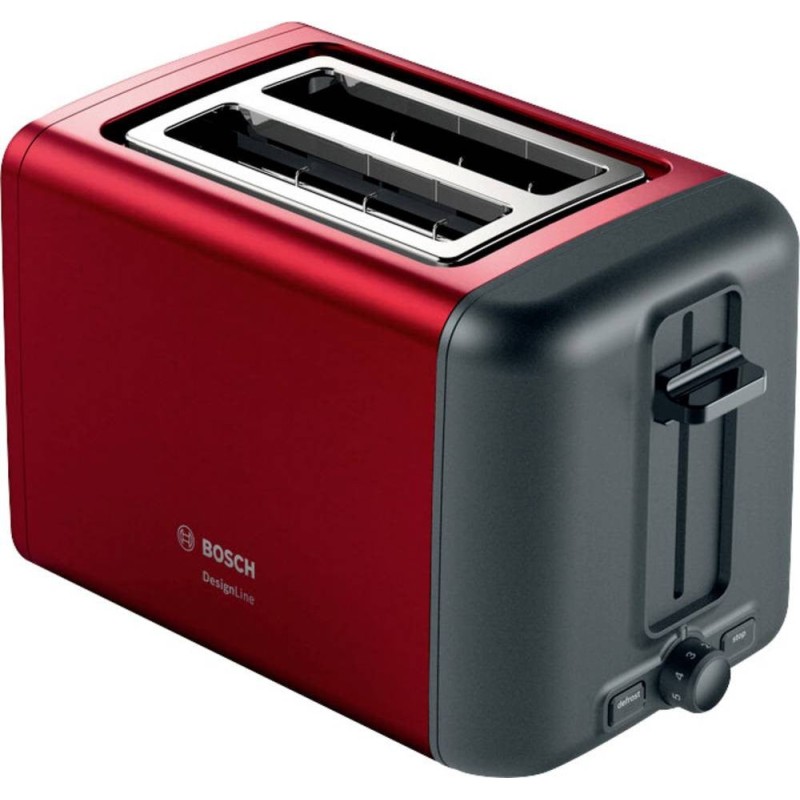 Bosch TAT3P424DE toaster 2 slice(s) 970 W Black, Red