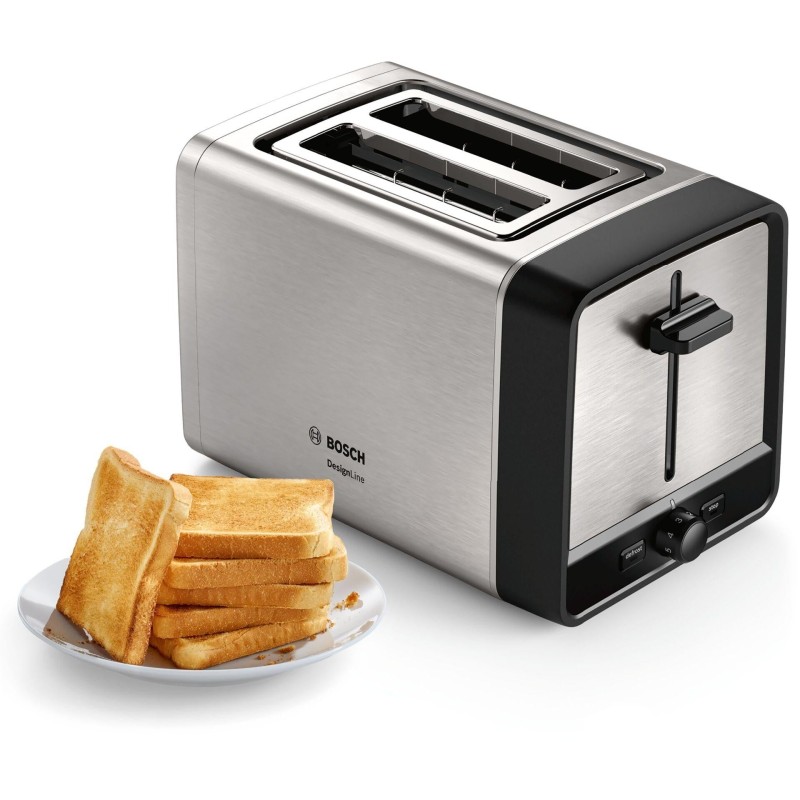 Bosch TAT5P420 toaster 2 slice(s) 970 W Black, Stainless steel