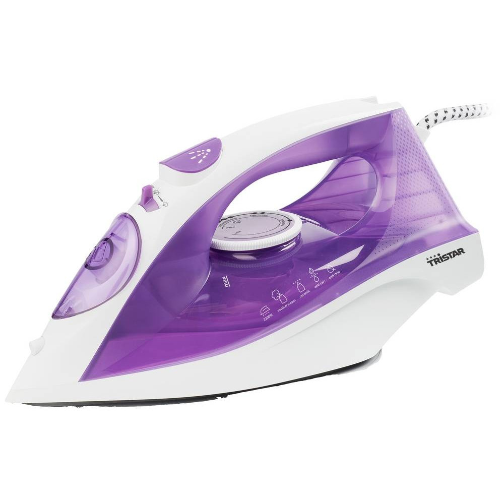 Tristar ST-8350 strykejern Dry & Steam strykejern Keramisk såleplate 2200 W Lilla