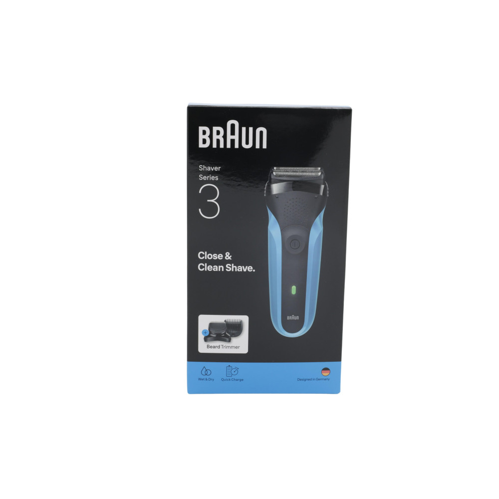 Braun Series 3 310BT Foliebarbermaskine Trimmer Sort, Blå