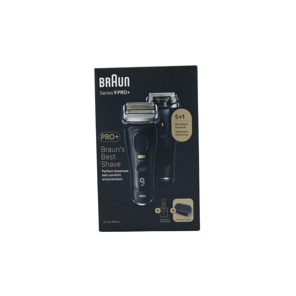 Braun Series 9 Pro+ 9590cc våt och torr folie rakapparat trimmer svart