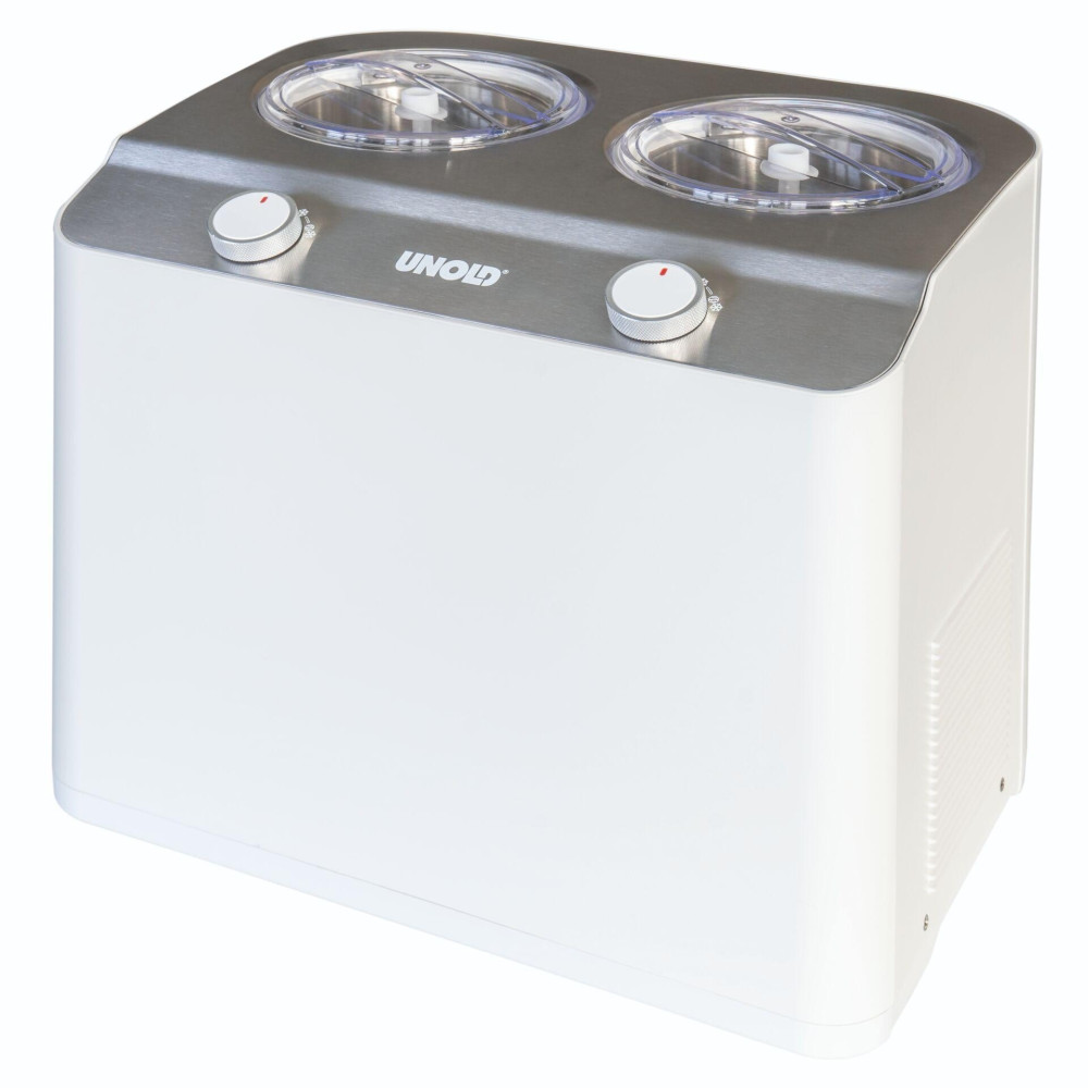 Unold Doppio Compressor ice cream maker 2.4 L 250 W Satin steel, White