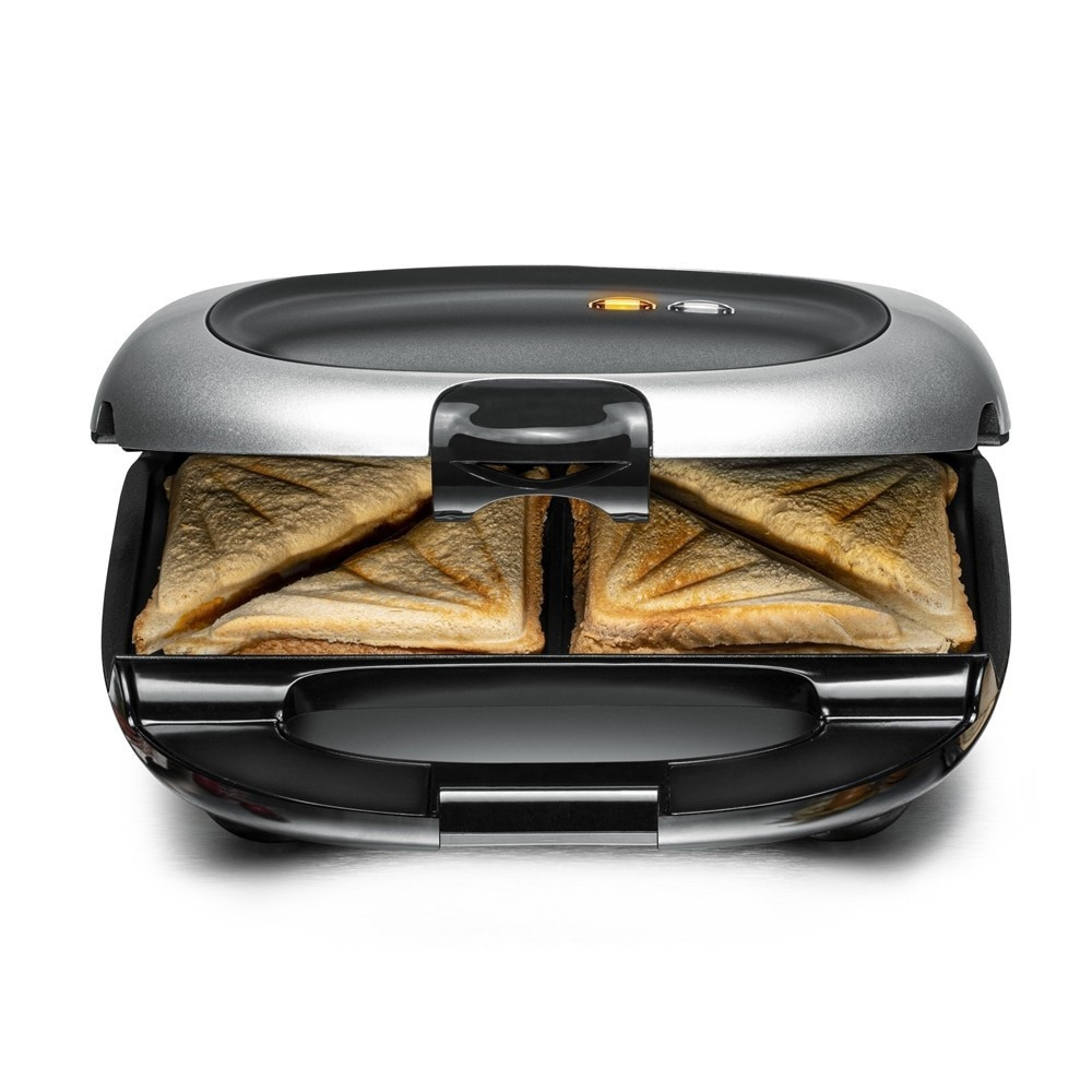 Rommelsbacher ST 1000 sandwichera 1000 W Negro, Plata