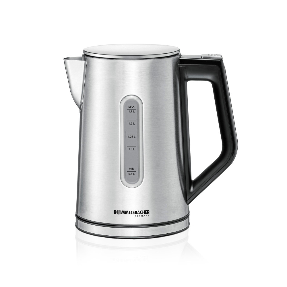 Rommelsbacher Wasserkocher WK 3000 elektrische waterkoker 1.7 L 3000 W Zwart, roestvrij staal