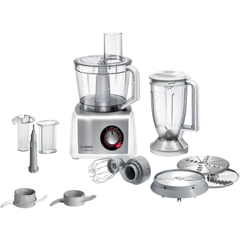 Bosch MC812S814 procesador de alimentos 1250 W 3.9 L Acero inoxidable, Blanco