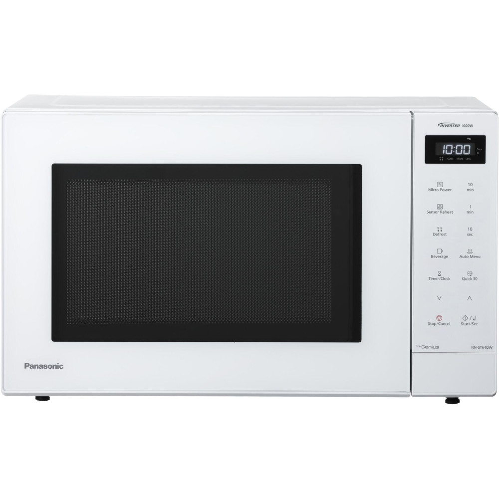 Panasonic NN-ST64QWEPG micro-ondes blanc 1000W minuteur numérique, fonction minuteur, écran LCD
