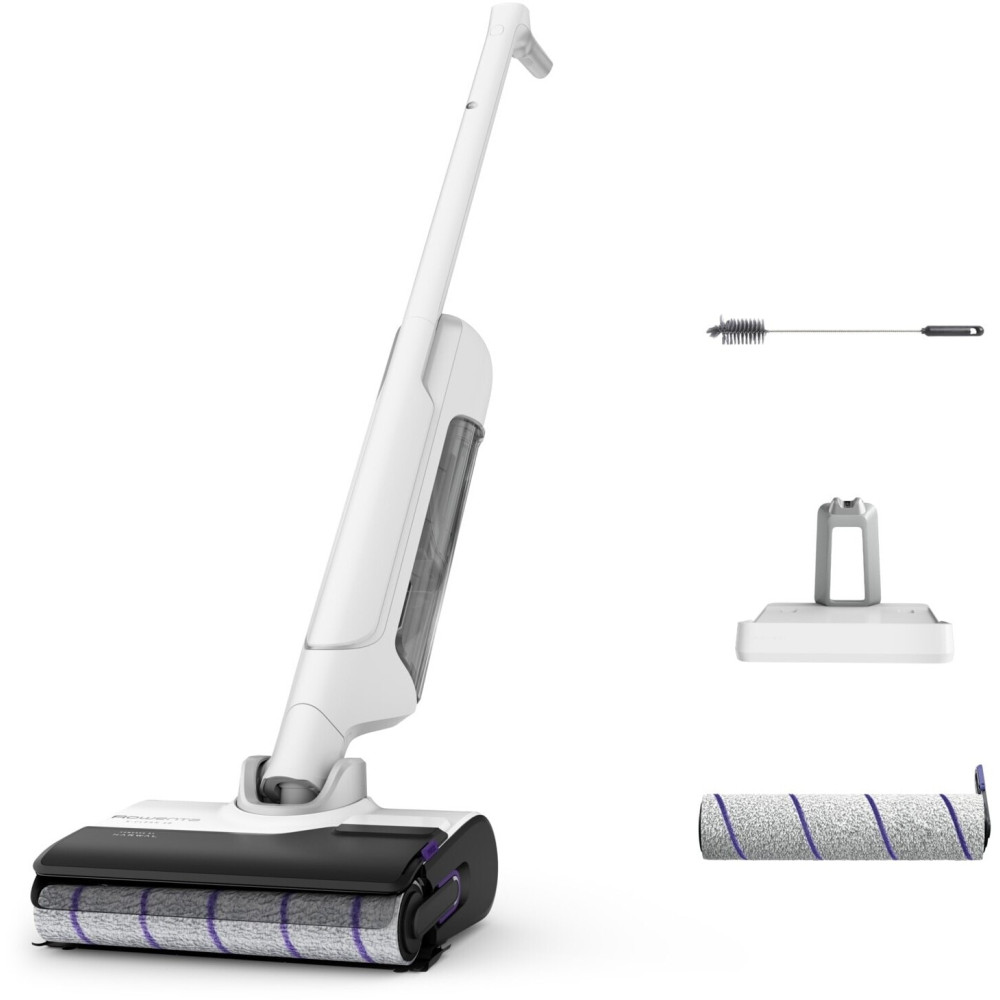 Rowenta X-Clean 10 GZ7540 Stavstøvsuger Batteri Tør&våd Uden pose 200 W Sølv, Hvid