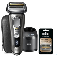 Braun Series 9 Pro 9465cc Foliebarbermaskine Trimmer Sort, Sølv