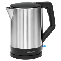 Bomann WKS 3002 Bouilloire électrique CB 1.5 L 2200 W Noir, Acier inoxydable