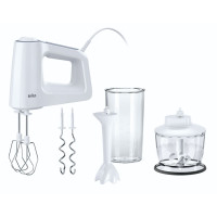 Braun HM 3135 WH Håndmikser 500 W Grå, Hvid