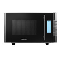 MEDION MD 14482 Schwarz, Edelstahl Grill-Mikrowelle Theke 20 L 800 W