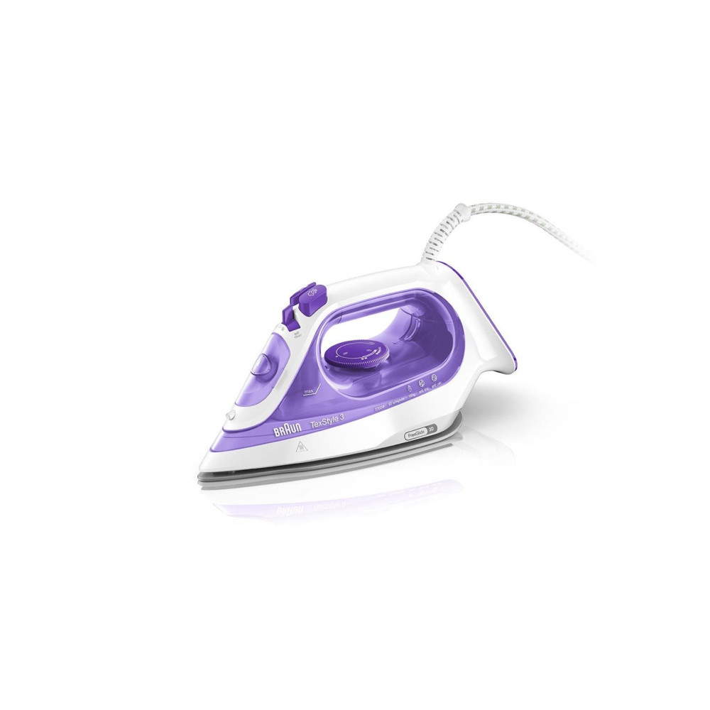 Braun TexStyle 3 SI3042VI Höyrysilitysrauta keraaminen pohjalevy 2350 W violetti, hopea, valkoinen