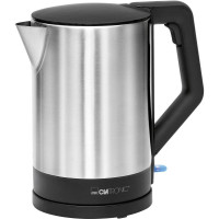 Clatronic WKS 3692 electric kettle 1.5 L 2200 W Black, Stainless steel