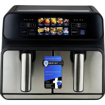 ProfiCook PC-FR 1287 H Double 8 L Stand-alone 2200 W Heißluftfritteuse Schwarz, Edelstahl