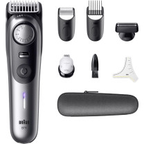 Braun BeardTrimmer 9 BT9520 skäggtrimmer batteri 52 2 cm våt och torr svart, grå