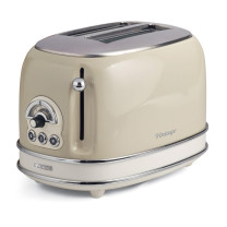 Ariete 155 Design 2 Brødrister med sandwichriste, 6 Ristningsniveauer, 810 W, rustfrit stål-kabinet,
