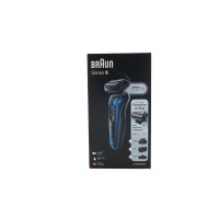 Braun Series 6 61-B4500cs Folie rakapparat Trimmer Svart, Blå