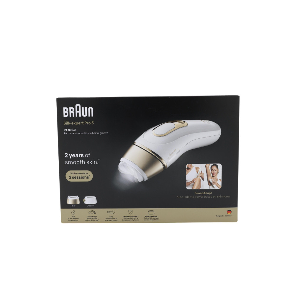 Braun Silk-expert Pro PL5210 IPL Intense pulsed light (IPL) Goud, Wit