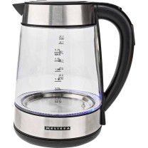 Melissa 16130311 bollitore elettrico 1.7 L 2200 W trasparente, nero, acciaio inox