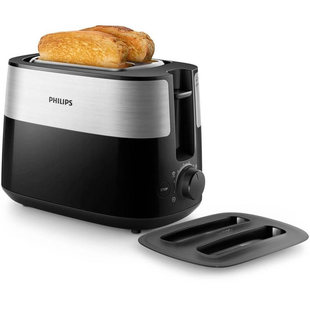 Philips Daily Collection HD2517/90 tostadora 8 2 rebanada(s) 900 W Negro, Plata