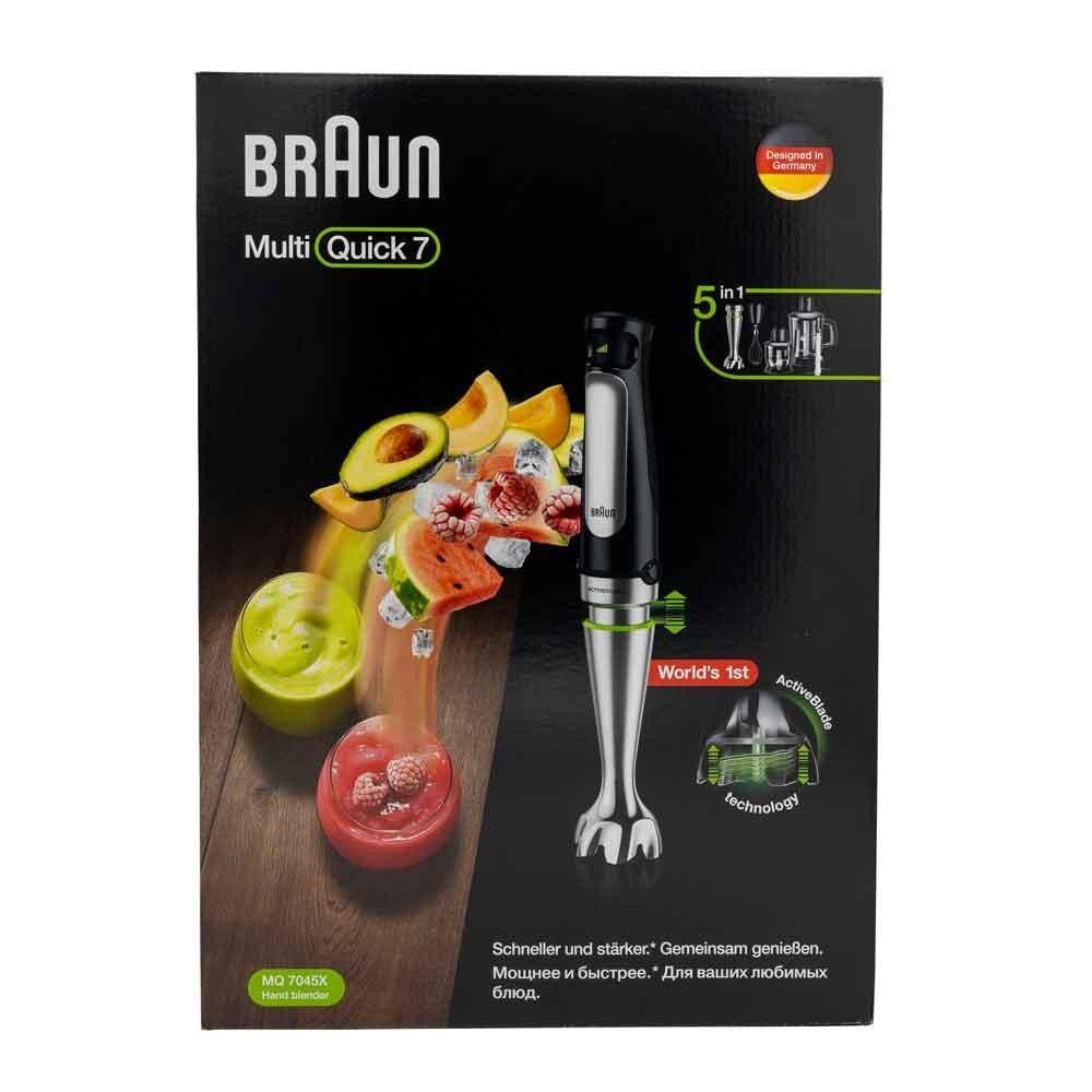 Braun MultiQuick 7 MQ 7045X 1.25 Batidora de inmersión L 1000 Negro, acero inoxidable W