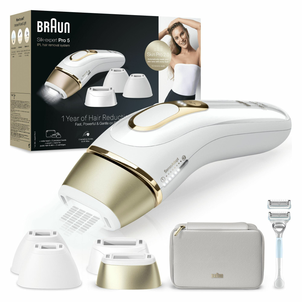 Braun Silk-expert Pro PL5356 Luce pulsata intensa (IPL) Oro, Bianco