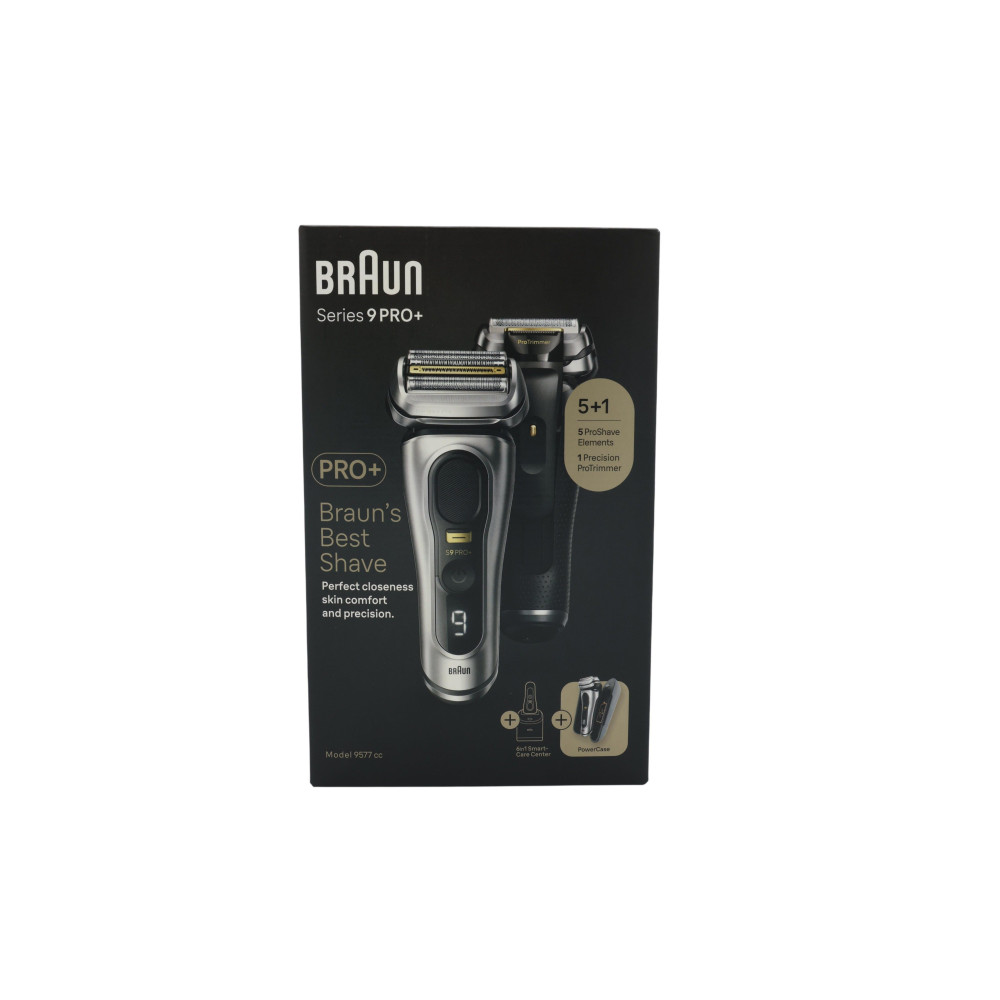Braun 9577CC Rasoio a lamina Trimmer Nero, Argento