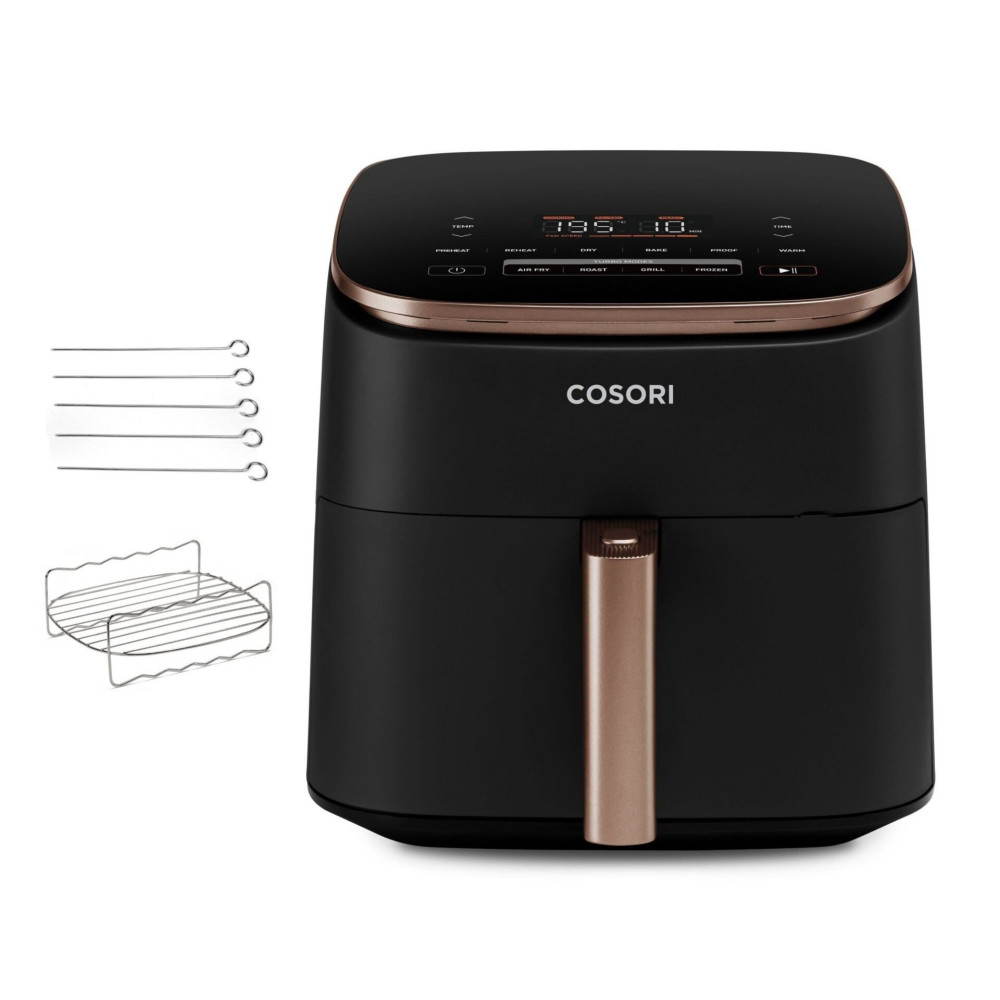 Cosori Turbo Blaze Chef Edition Single 6 L Stand-alone 1725 W Hot air fryer Black, Pink gold