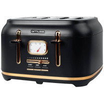 Muse MS-131 BC Toaster 4 Scheibe(n) 1800 W Schwarz