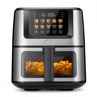 Solis Air Fry & Dry XL Single 7.5 L Stand-alone 1870 W Hot air fryer Black, Silver