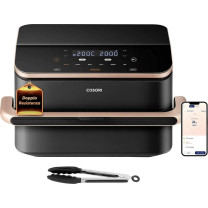 Cosori Dual Blaze Twinfry Chef Edition Double 10 L Stand-alone 2800 W Hot air fryer Dark Grey, Rose gold