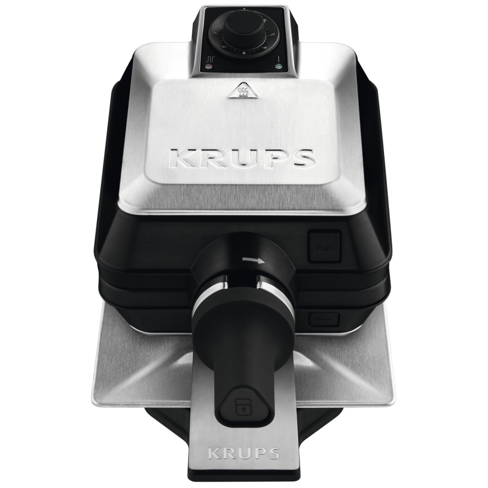 Krups FDD95D 2 gaufre(s) 1200 Noir, Acier inoxydable