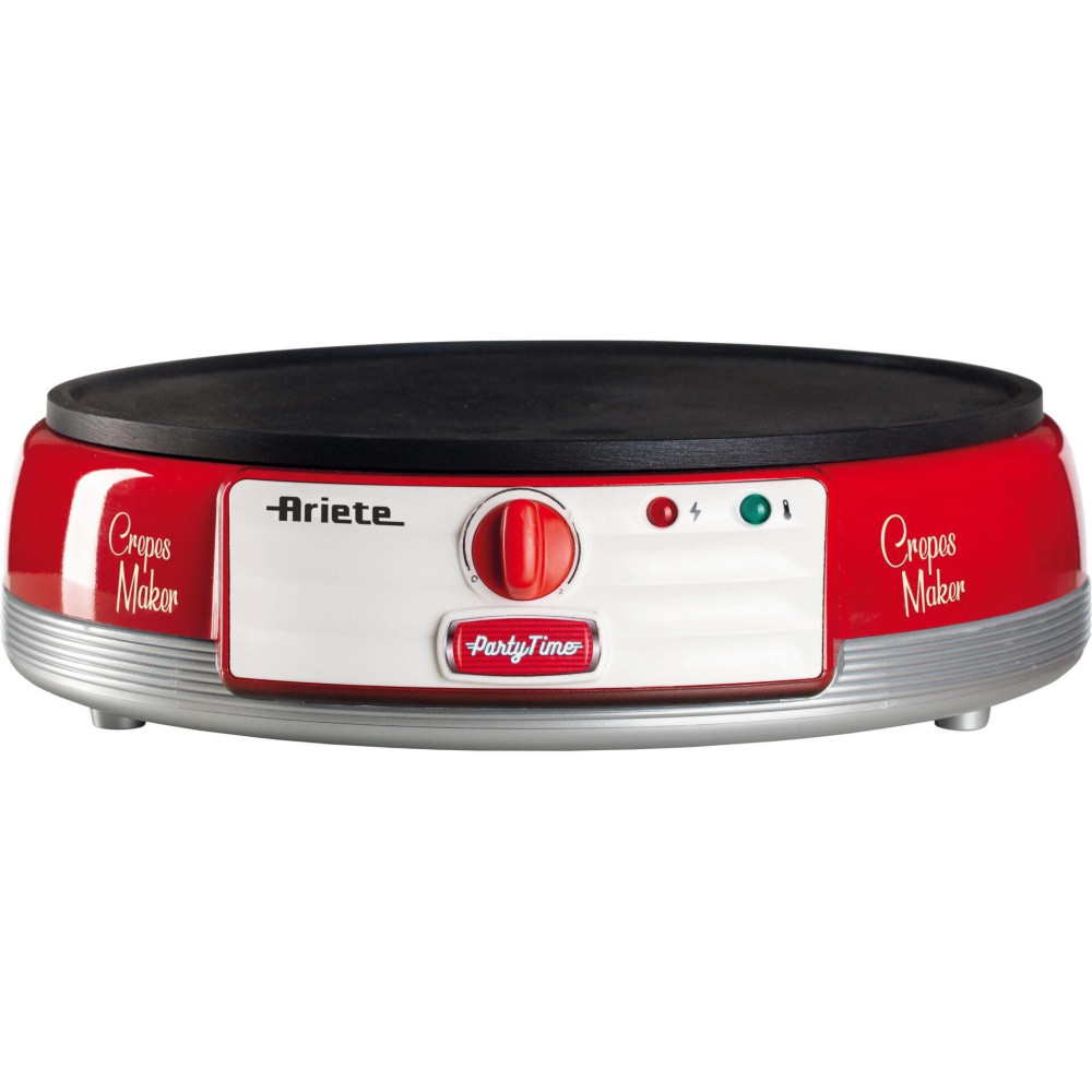 Ariete Maker Elektrische Plaat voor Crêpes, 1000 W, Antiaanbak, Rood